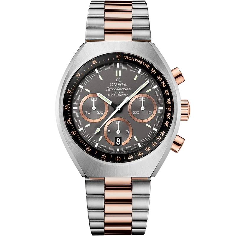 Omega Speedmaster Mark II 42.4 x 46.2 mm, steel - Sedna™ gold on steel - Sedna™ gold