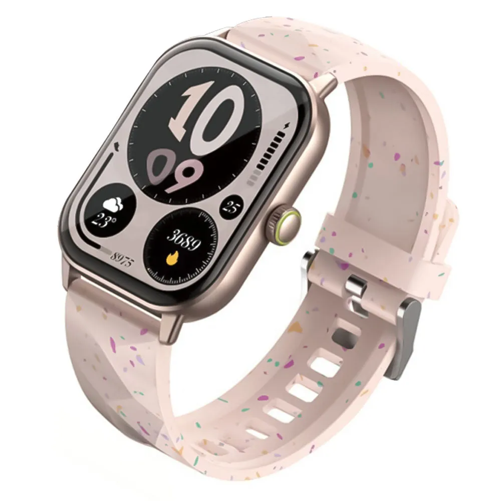 Oraimo Watch 5 OSW-805 Smart Watch Berry Gray Case With Berry Gray Silicone Strap