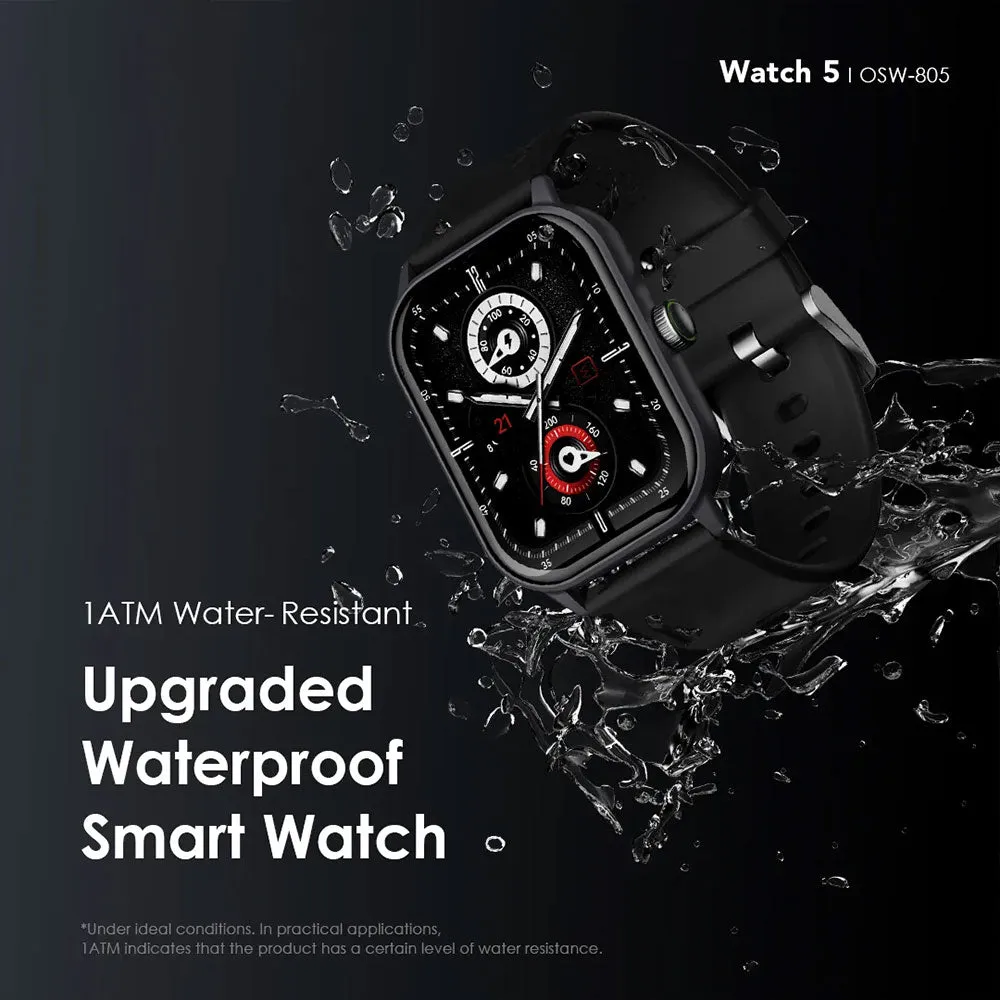Oraimo Watch 5 OSW-805 Smart Watch Berry Gray Case With Berry Gray Silicone Strap