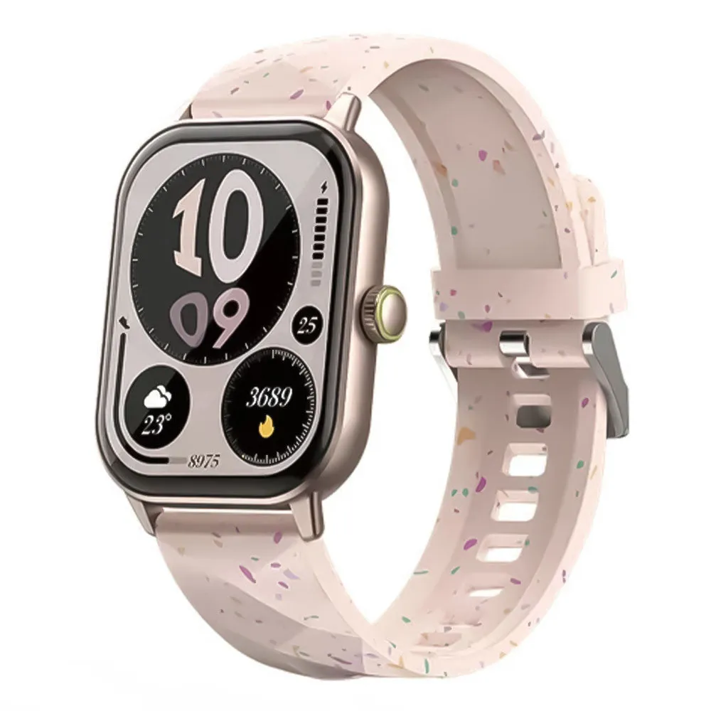 Oraimo Watch 5 OSW-805 Smart Watch Berry Gray Case With Berry Gray Silicone Strap