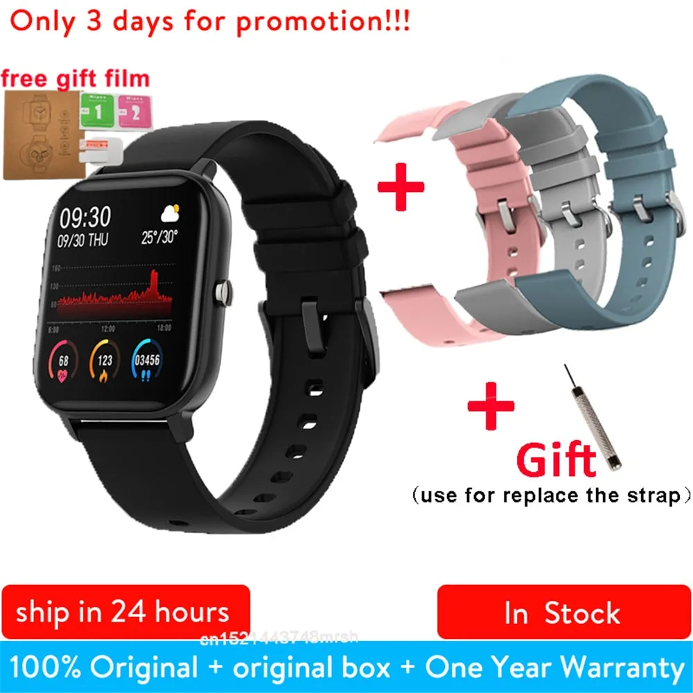 P8 1.4 inch Smart Watch Men Full Touch Smartwatch Fitness Tracker Blood Pressure Fitness Tracker Smart Clock Women Smartwatch.