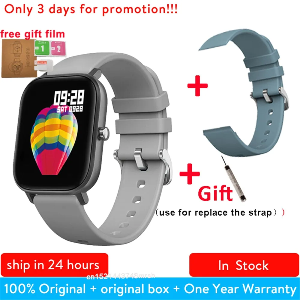 P8 1.4 inch Smart Watch Men Full Touch Smartwatch Fitness Tracker Blood Pressure Fitness Tracker Smart Clock Women Smartwatch.