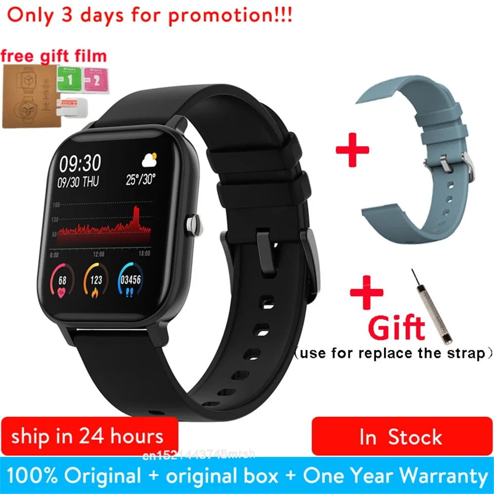 P8 1.4 inch Smart Watch Men Full Touch Smartwatch Fitness Tracker Blood Pressure Fitness Tracker Smart Clock Women Smartwatch.
