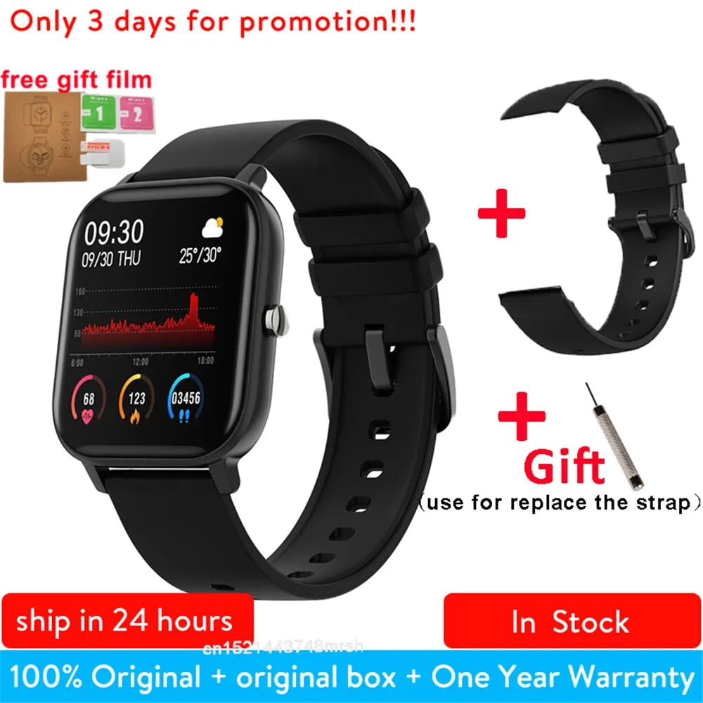 P8 1.4 inch Smart Watch Men Full Touch Smartwatch Fitness Tracker Blood Pressure Fitness Tracker Smart Clock Women Smartwatch.