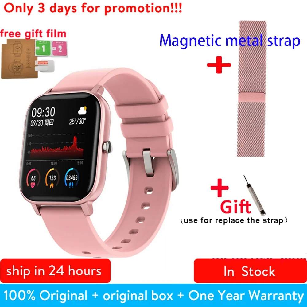 P8 1.4 inch Smart Watch Men Full Touch Smartwatch Fitness Tracker Blood Pressure Fitness Tracker Smart Clock Women Smartwatch.