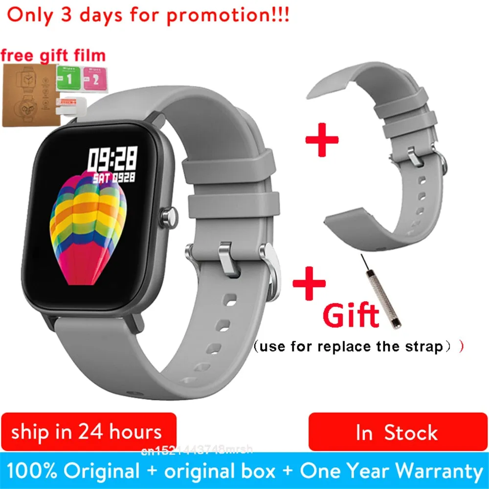 P8 1.4 inch Smart Watch Men Full Touch Smartwatch Fitness Tracker Blood Pressure Fitness Tracker Smart Clock Women Smartwatch.