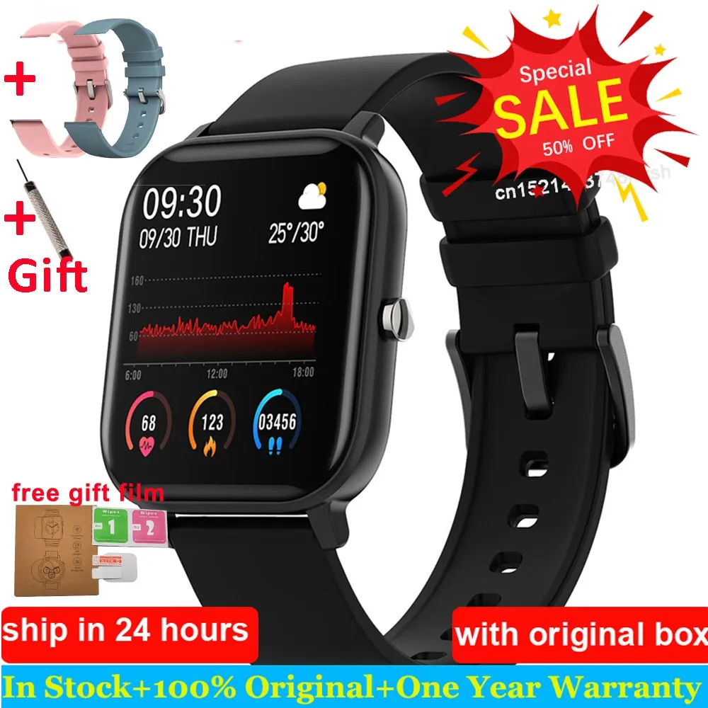 P8 1.4 inch Smart Watch Men Full Touch Smartwatch Fitness Tracker Blood Pressure Fitness Tracker Smart Clock Women Smartwatch.