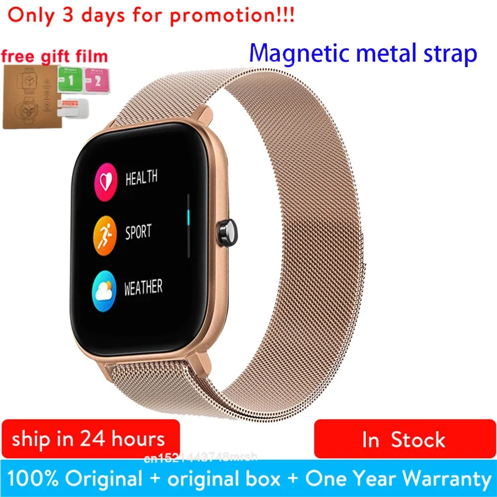 P8 1.4 inch Smart Watch Men Full Touch Smartwatch Fitness Tracker Blood Pressure Fitness Tracker Smart Clock Women Smartwatch.