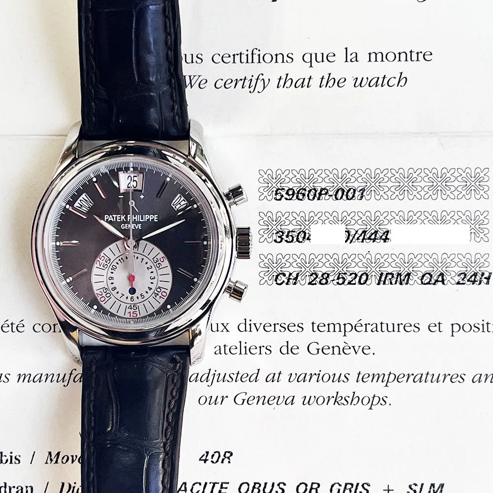 Patek Philippe Annual Calendar 5960P-001 Grey Dial Feb 2009