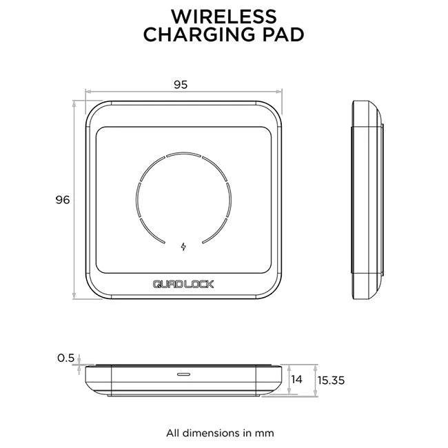 Quad Lock Home/Office - Wireless Charging Pad