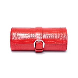 Rapport - Brompton Triple Watch Roll in Red Croco | D167