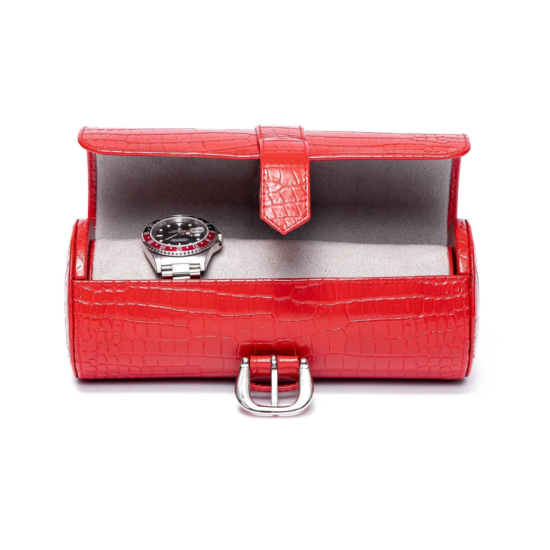 Rapport - Brompton Triple Watch Roll in Red Croco | D167