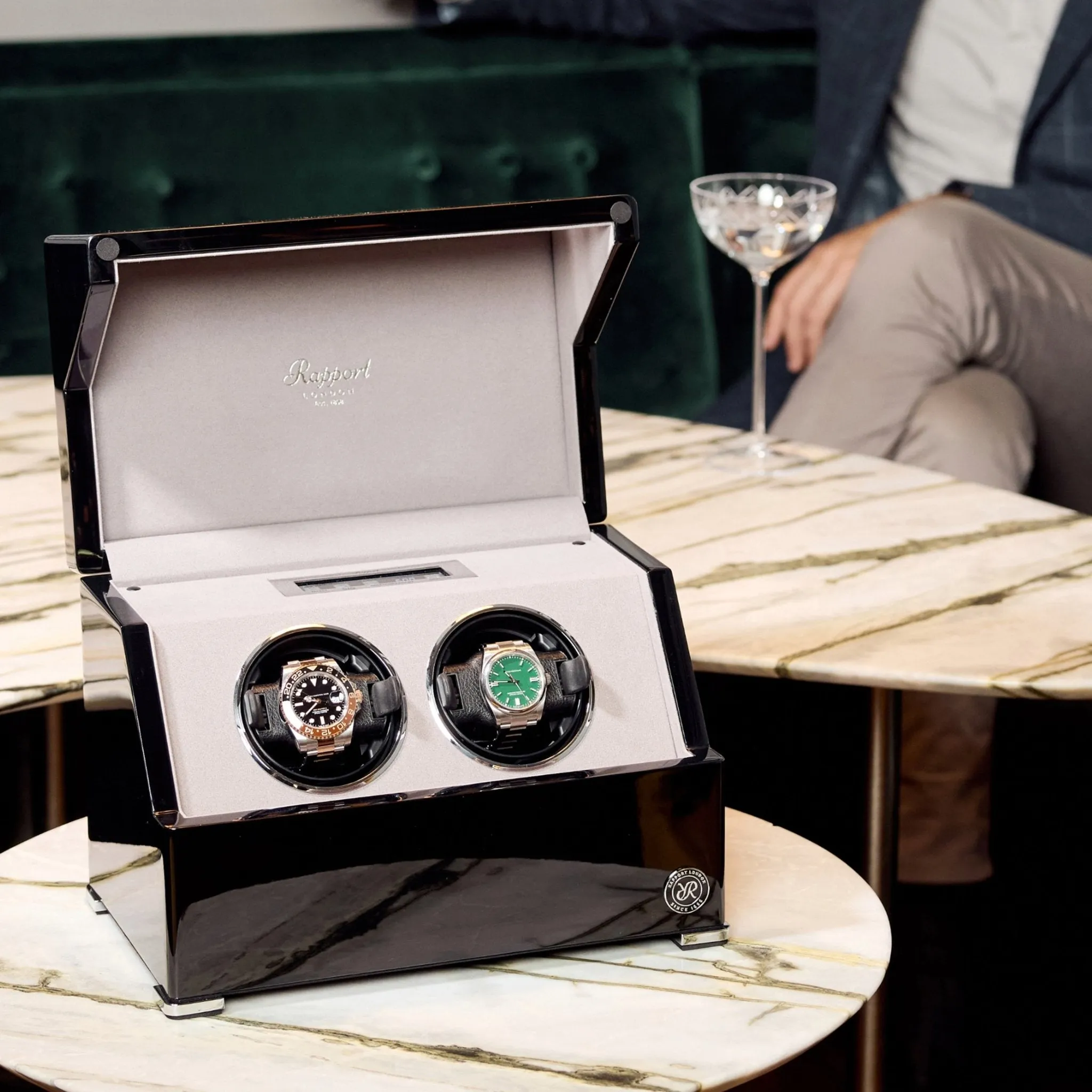 Rapport Perpetua III Black Ebony Duo Watch Winder W572