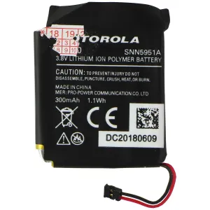 Replacement WX30 SNN5951A Battery (3.8V/300mAh/1.1Wh) for Moto 360 (1st Gen)