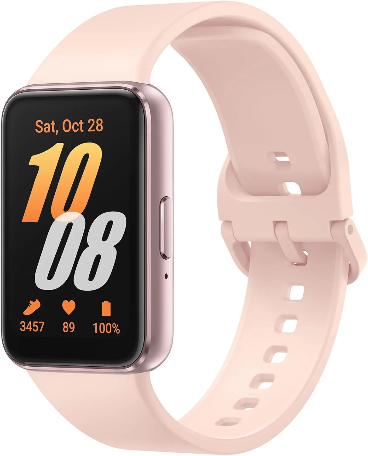 Samsung Galaxy Fit3 Smartwatch Pink Gold – 13-Day Battery Life, Sleep & Fitness Tracking [AU Version]