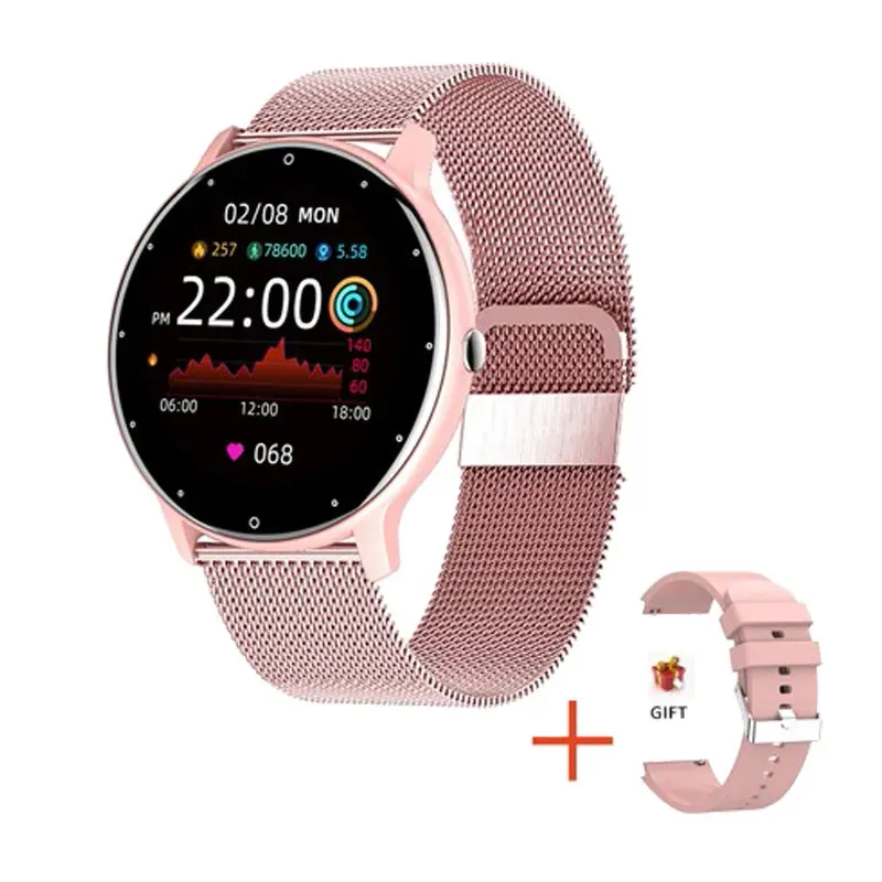 Samsung Smart Watch Full Touch Screen Sports Fitness Watch Blood Pressure Sleep Monitoring Fitness Tracker Android iOS pedometer