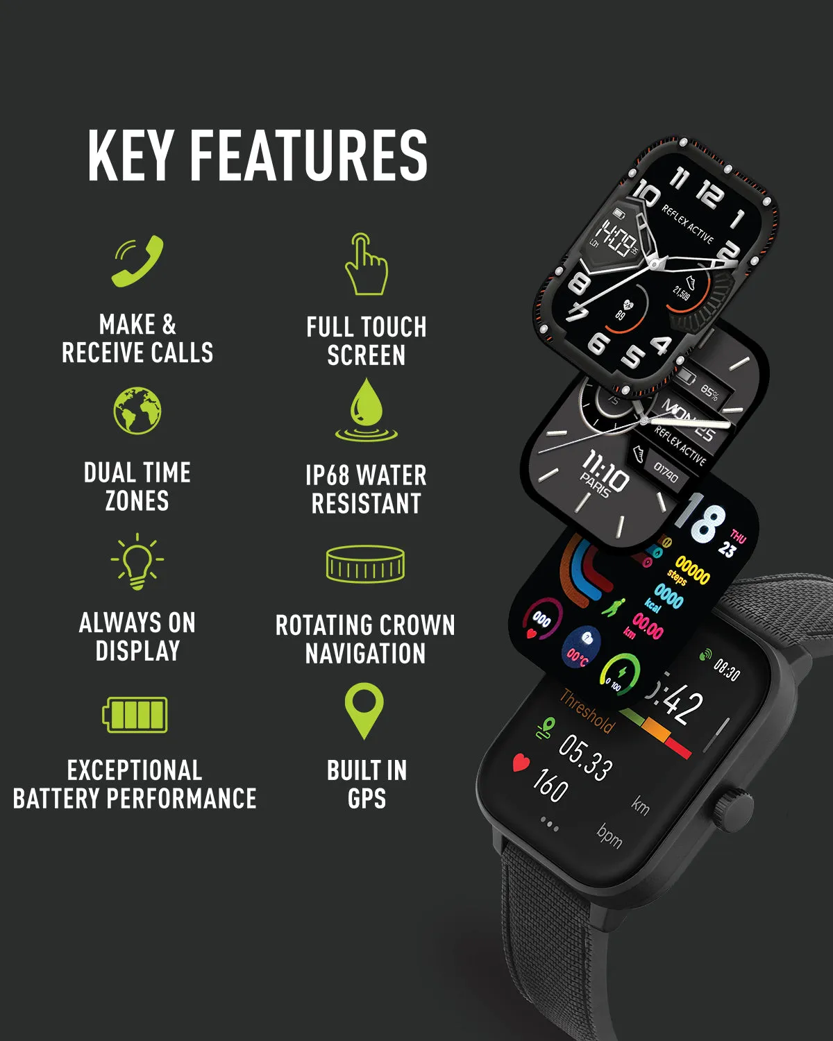 Series 44 Amoled Silicone Strap GPS Sports Smart Watch