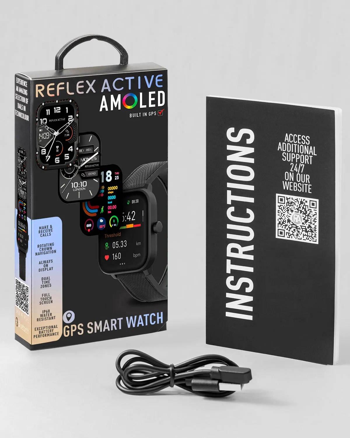 Series 44 Amoled Silicone Strap GPS Sports Smart Watch