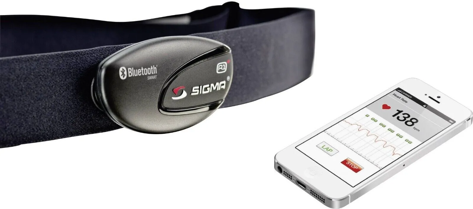 Sigma R1 Bluetooth Comfortex  Heart Rate Transmitter - Black
