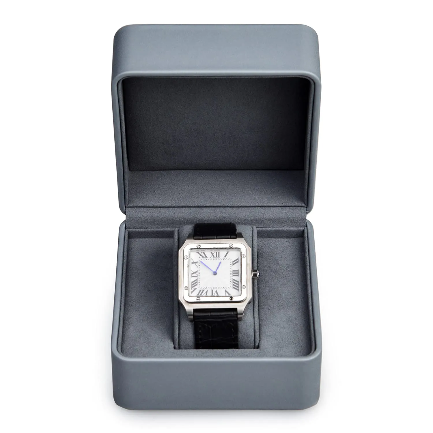 Single Leather Watch Box – Light Grey | Travel & Gift Storage for Men & Women