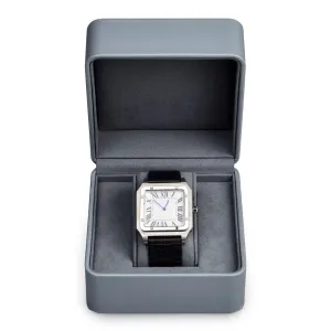 Single Leather Watch Box – Light Grey | Travel & Gift Storage for Men & Women
