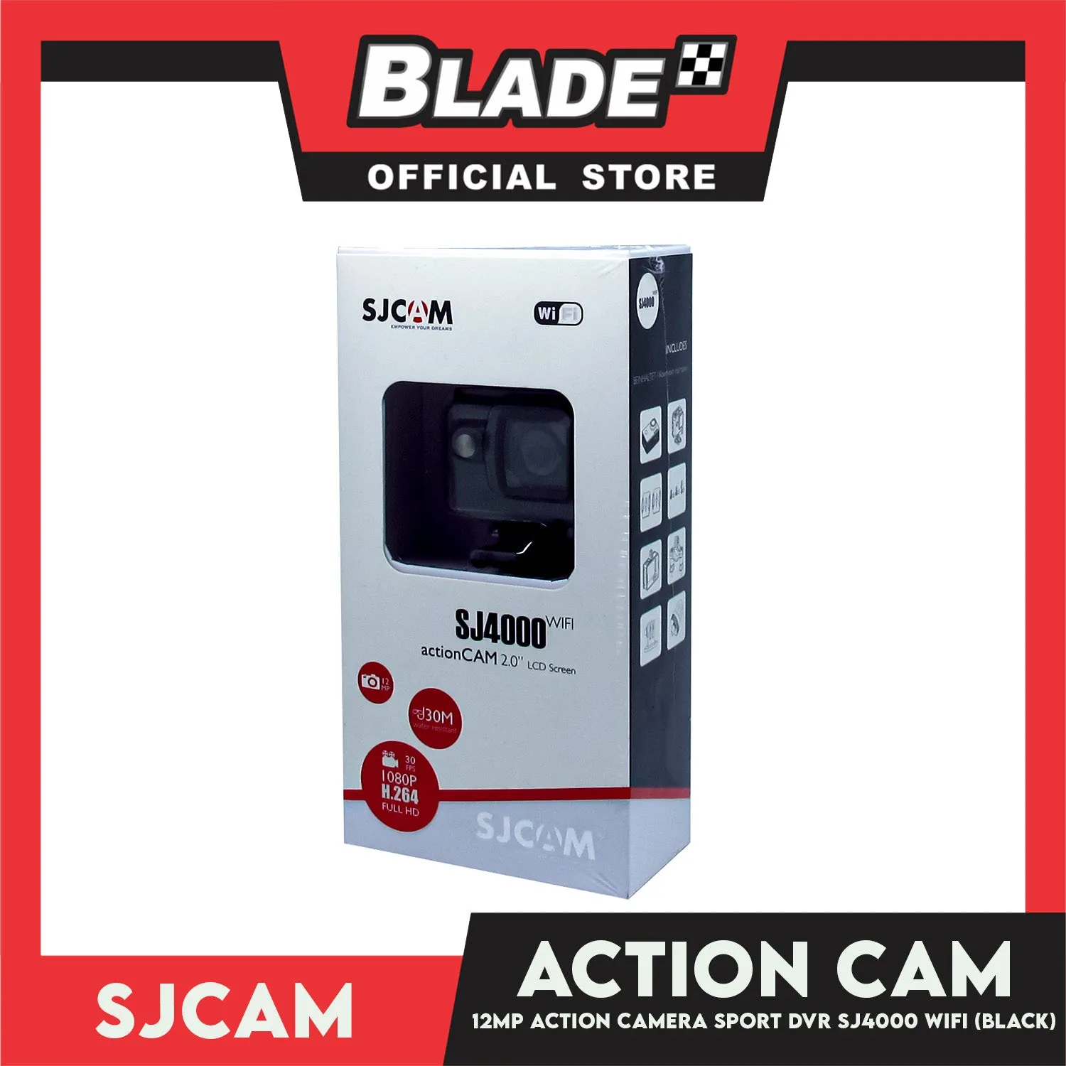 Sjcam SJ4000 WiFi 12 MP Action Camera Sport DVR (Black)
