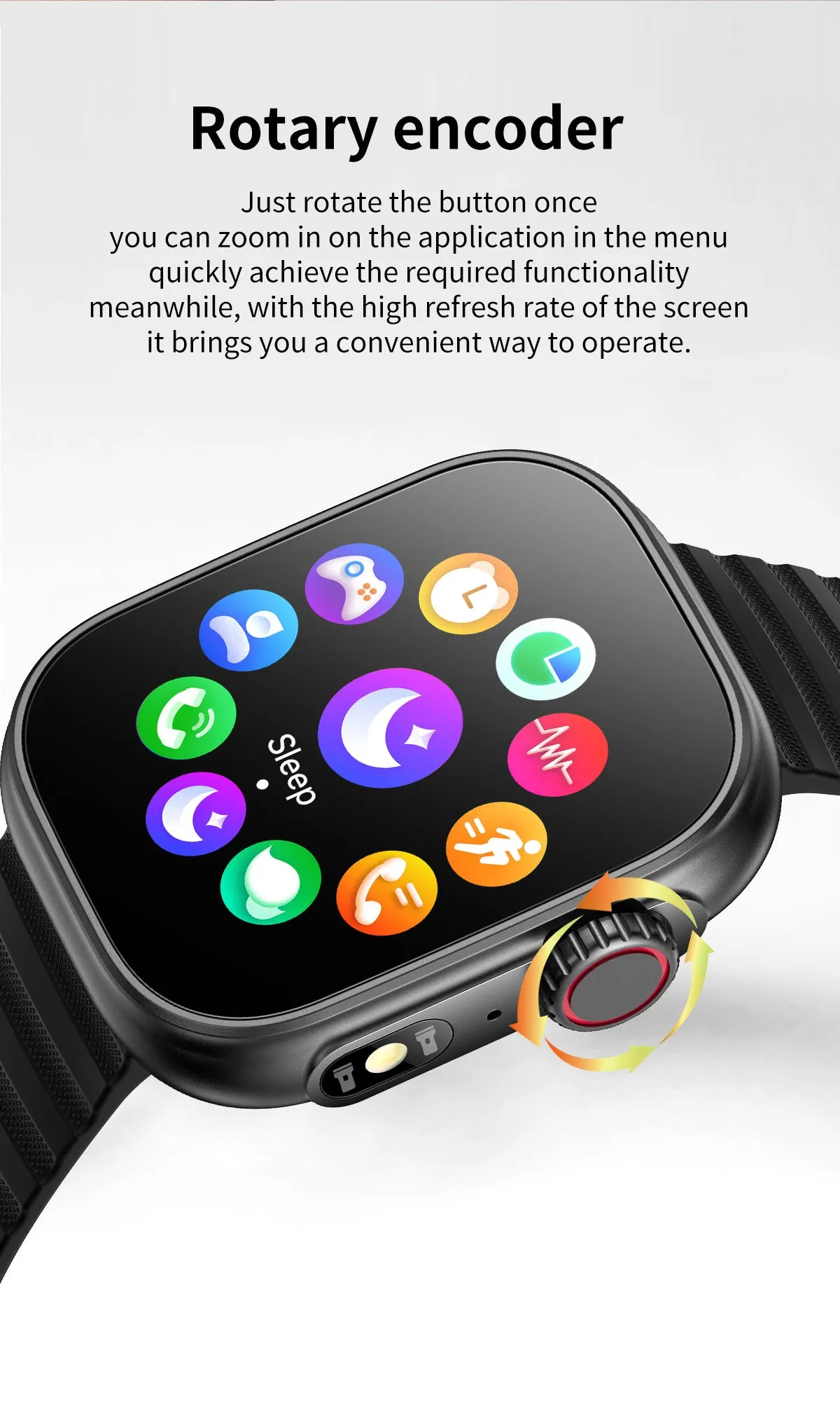 Smart Watch 2.01" Inch Heart Rate Blood Pressure Blood Oxygen Fitness Tracker for Women Men