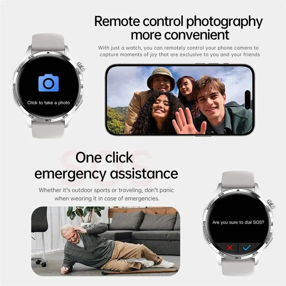 Smart Watch for HUAWEI GT5 Pro GPS NFC  Men 360*360 AMOLED Screen Heart rate Bluetooth Call IP67 Waterproof Man Smartwatch