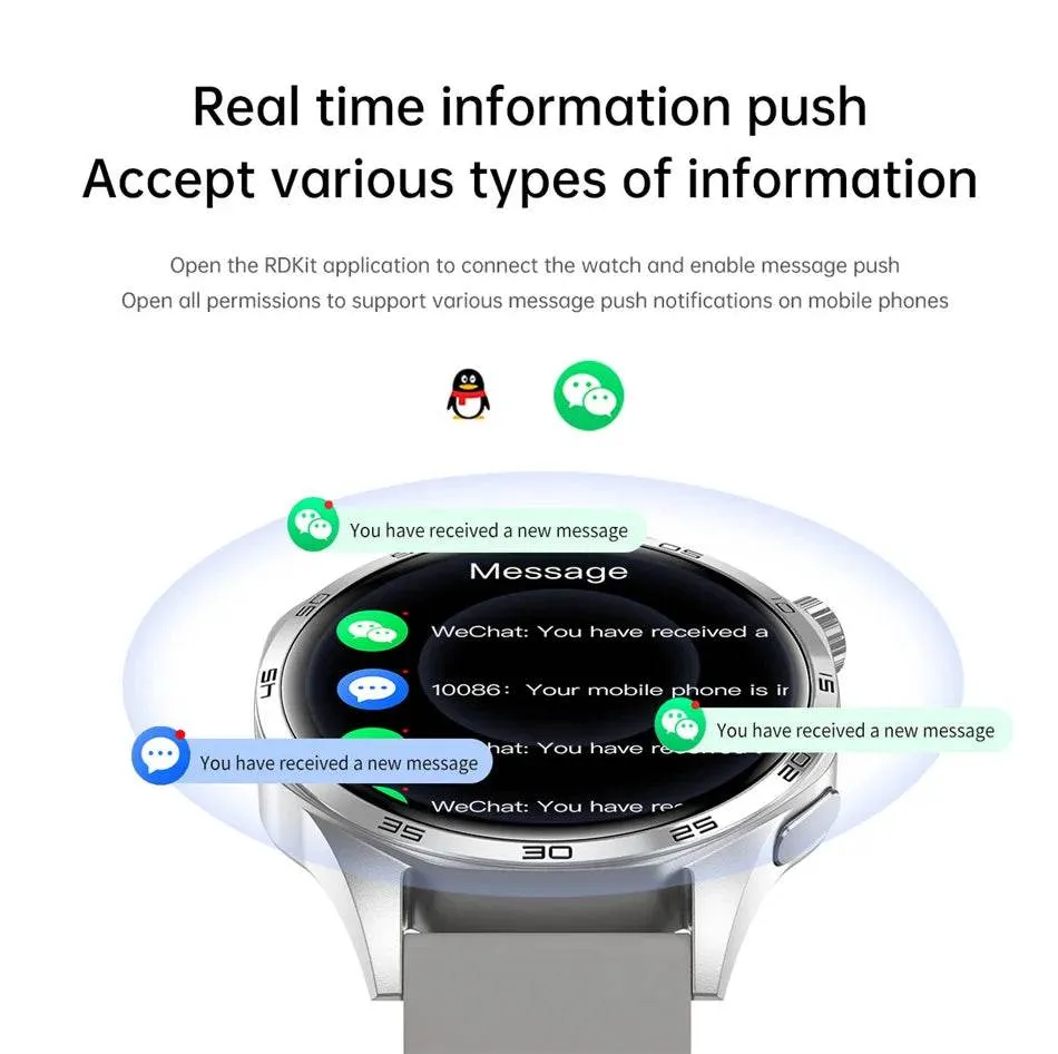 Smart Watch for HUAWEI GT5 Pro GPS NFC  Men 360*360 AMOLED Screen Heart rate Bluetooth Call IP67 Waterproof Man Smartwatch