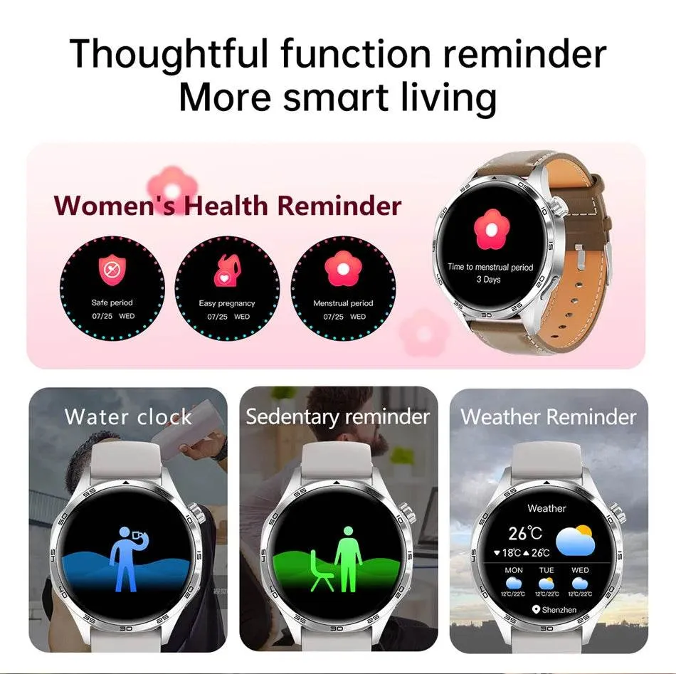 Smart Watch for HUAWEI GT5 Pro GPS NFC  Men 360*360 AMOLED Screen Heart rate Bluetooth Call IP67 Waterproof Man Smartwatch