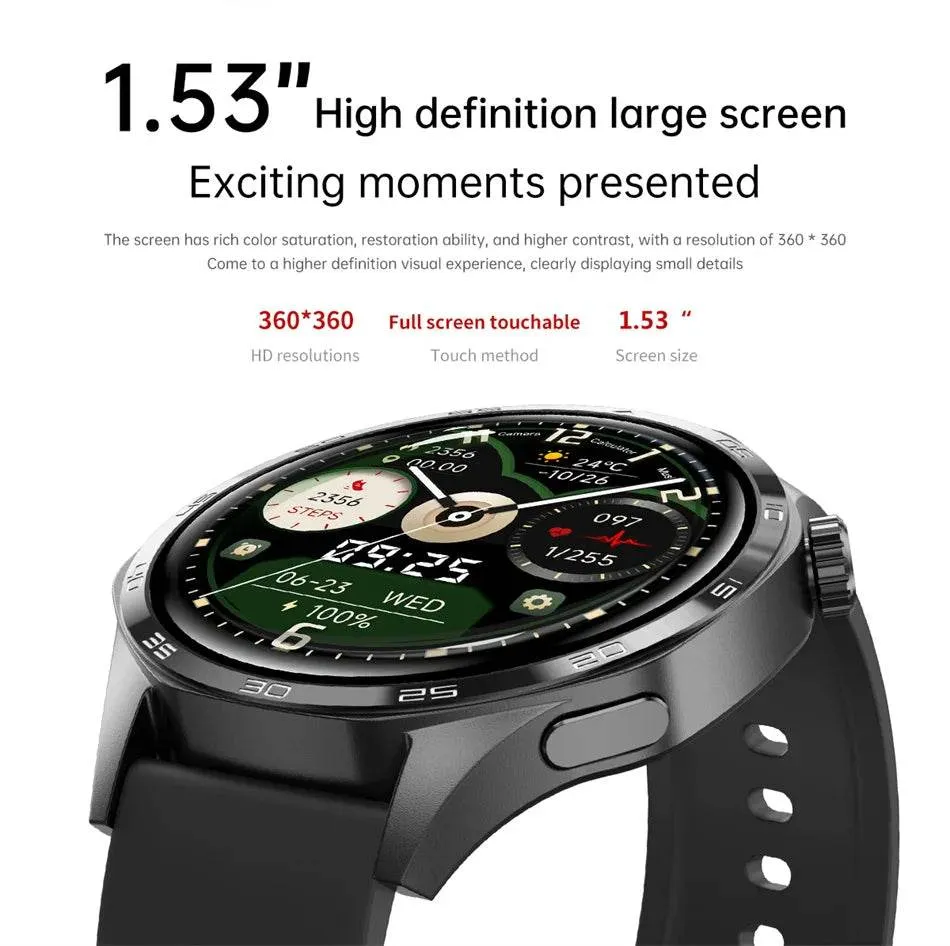 Smart Watch for HUAWEI GT5 Pro GPS NFC  Men 360*360 AMOLED Screen Heart rate Bluetooth Call IP67 Waterproof Man Smartwatch
