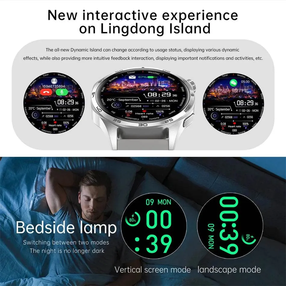Smart Watch for HUAWEI GT5 Pro GPS NFC  Men 360*360 AMOLED Screen Heart rate Bluetooth Call IP67 Waterproof Man Smartwatch