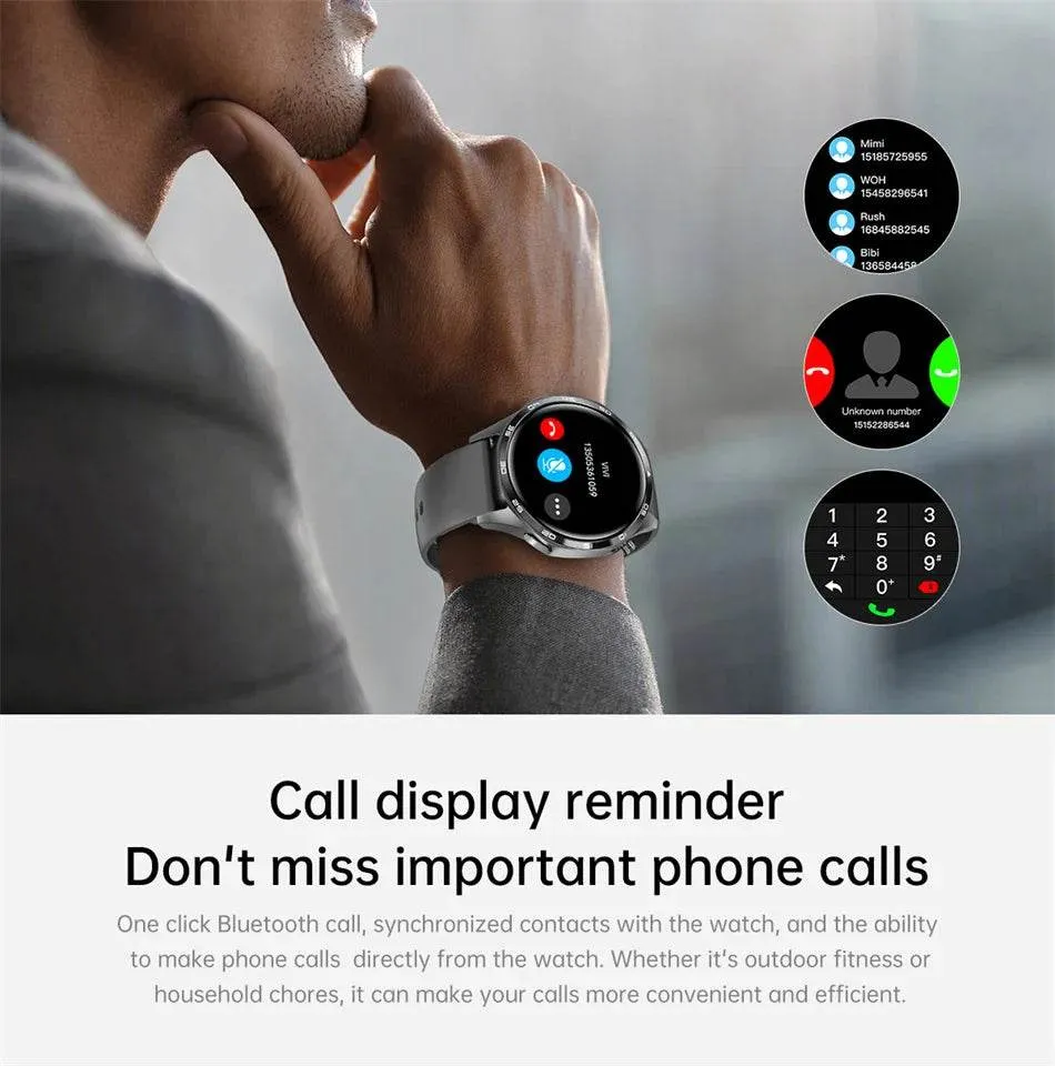Smart Watch for HUAWEI GT5 Pro GPS NFC  Men 360*360 AMOLED Screen Heart rate Bluetooth Call IP67 Waterproof Man Smartwatch
