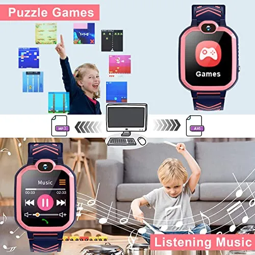 Smart Watch for Kids with Call & Games (Boys/Girls, Age 4-12)