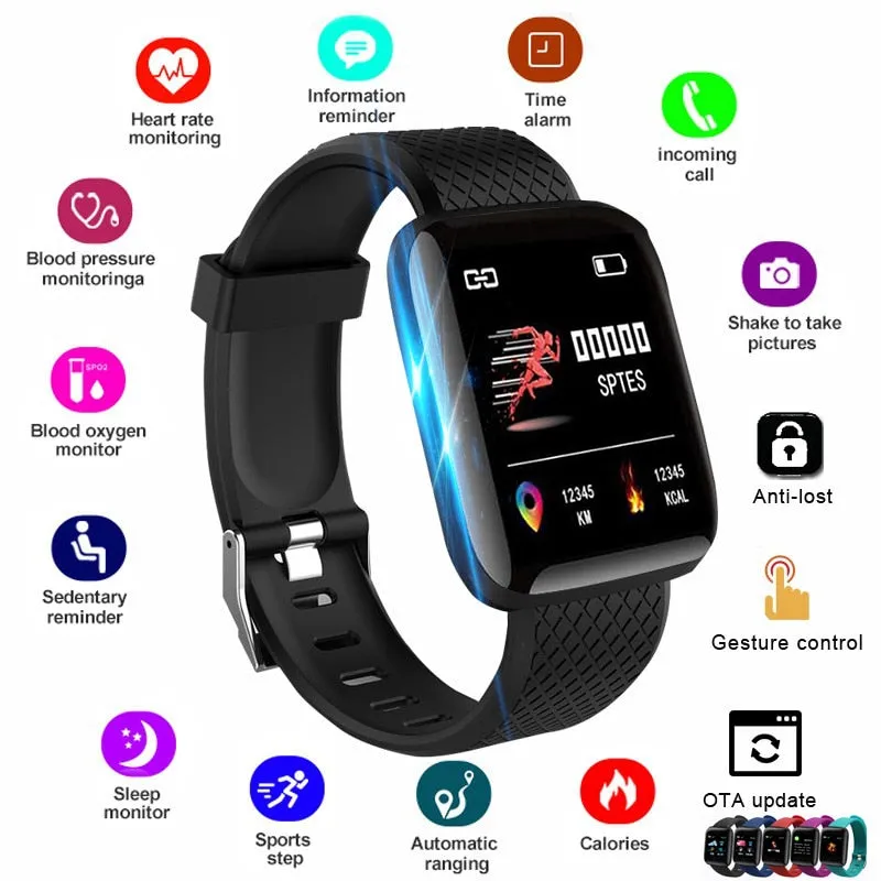 Smart Watch Women Men Smartwatch For Apple IOS Android Electronics Smart Fitness Tracker With Silicone Strap Sport Watches