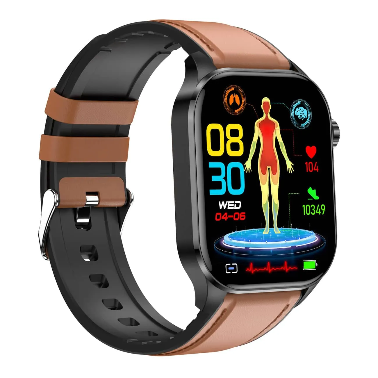 Smartwatch für Gesundheit & Fitness – EKG, Blutdruck, Herzfrequenzmessung – iOS & Android kompatibel