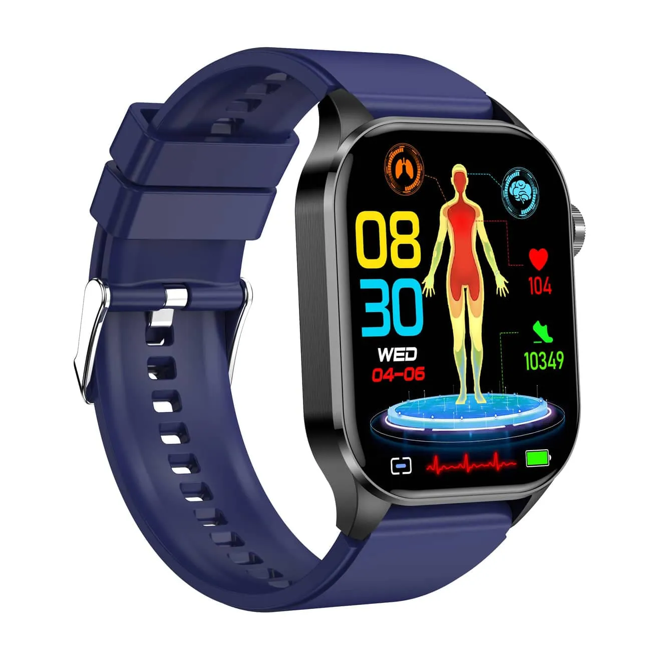 Smartwatch für Gesundheit & Fitness – EKG, Blutdruck, Herzfrequenzmessung – iOS & Android kompatibel