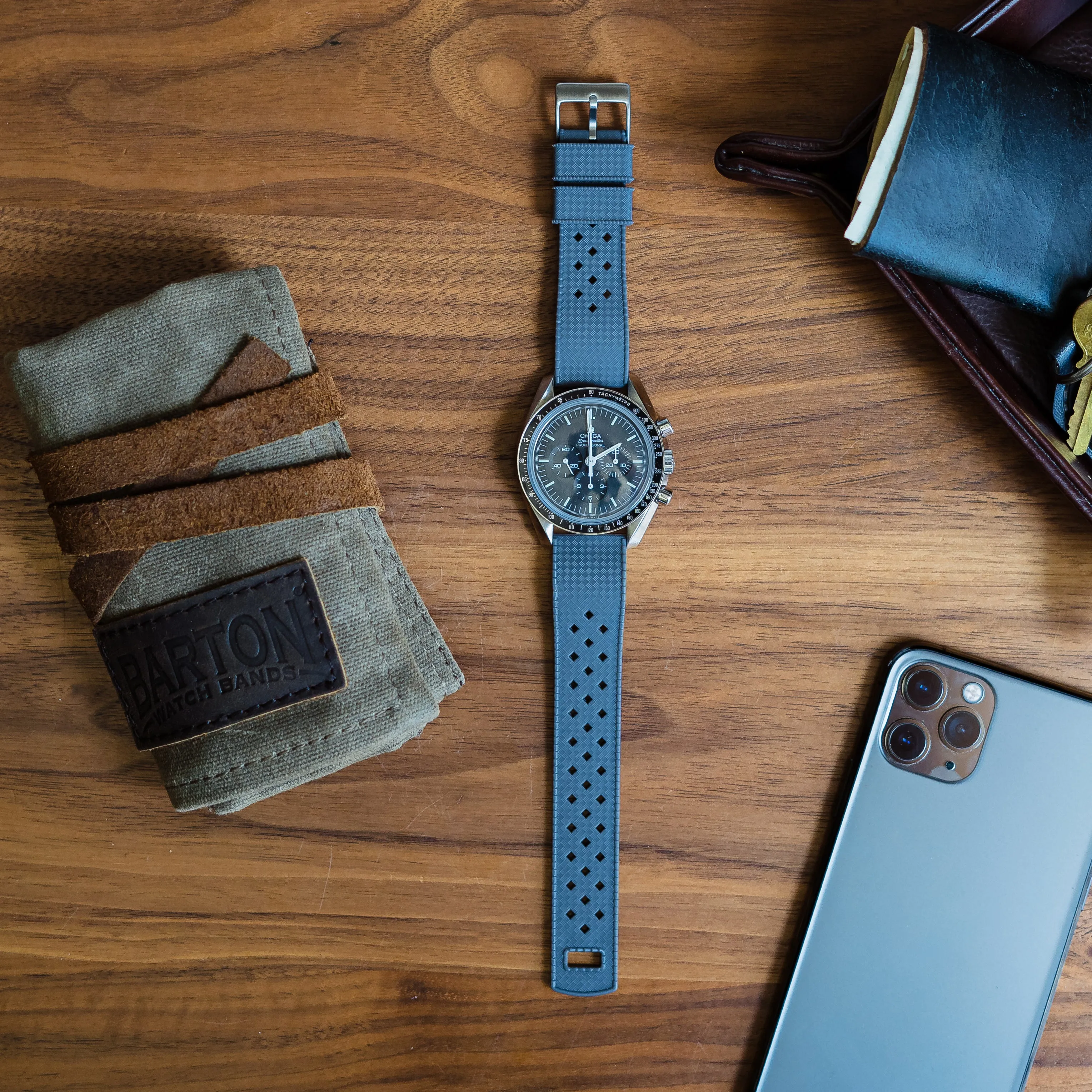 Smoke Grey Tropical Style Watch Band
