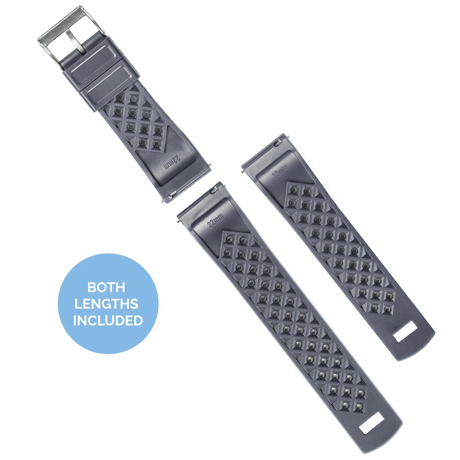 Smoke Grey Tropical Style Watch Band