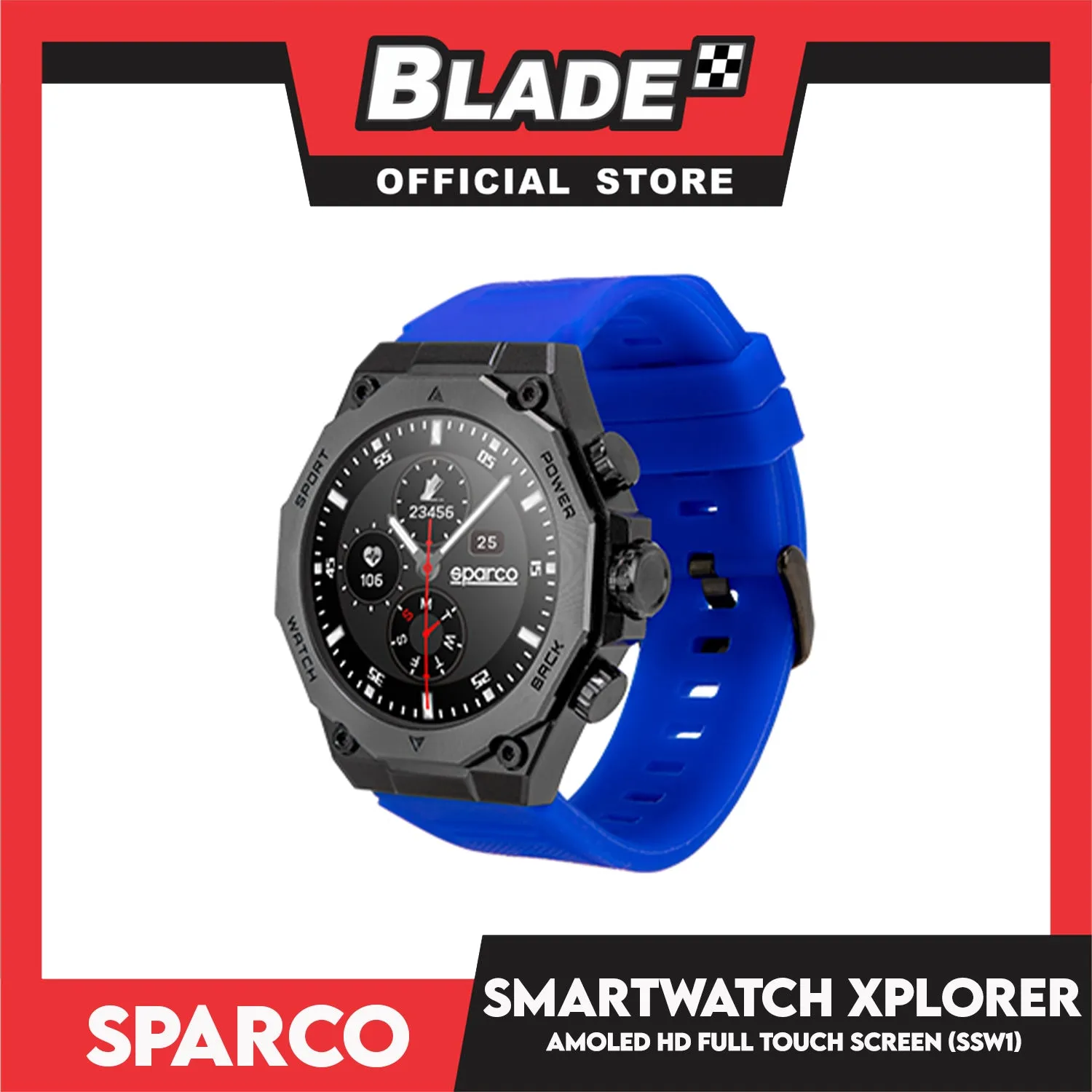 Sparco Smartwatch Xplorer (SSW1) Multifunctional Amoled HD Full Touch Screen
