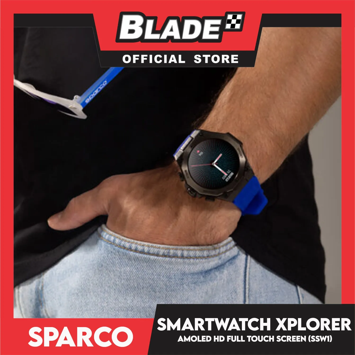 Sparco Smartwatch Xplorer (SSW1) Multifunctional Amoled HD Full Touch Screen