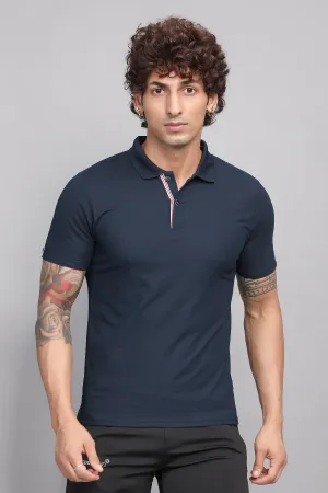 Sport Sun Max Polo Navy Blue T-shirt for Men