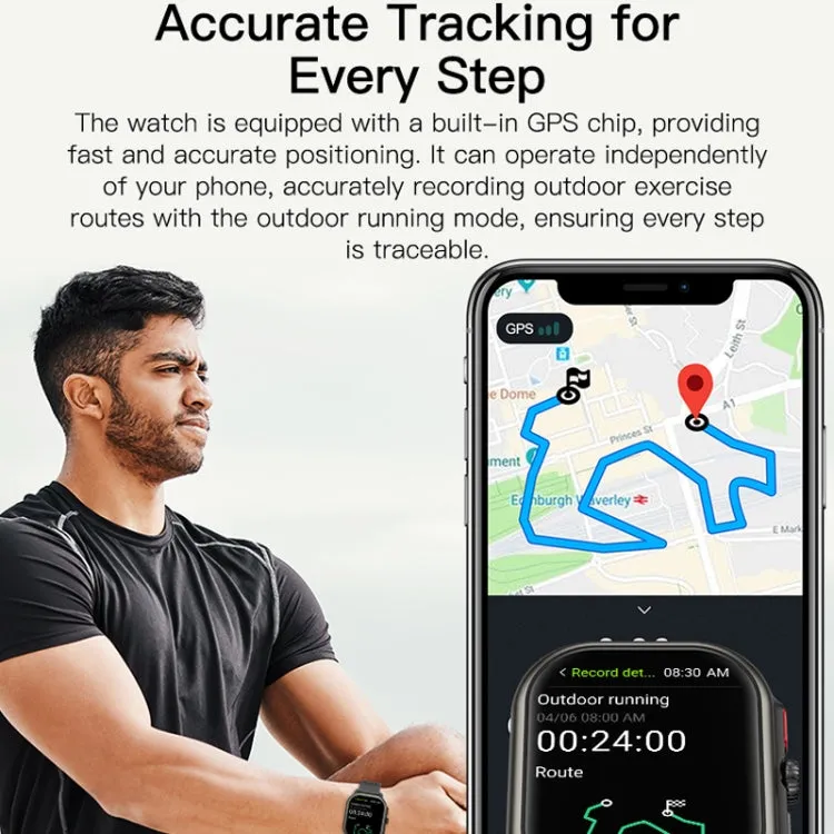Sports Smart Watch 2.06 Inch Ultra HD AMOLED Screen Bluetooth Talking Watch(White)