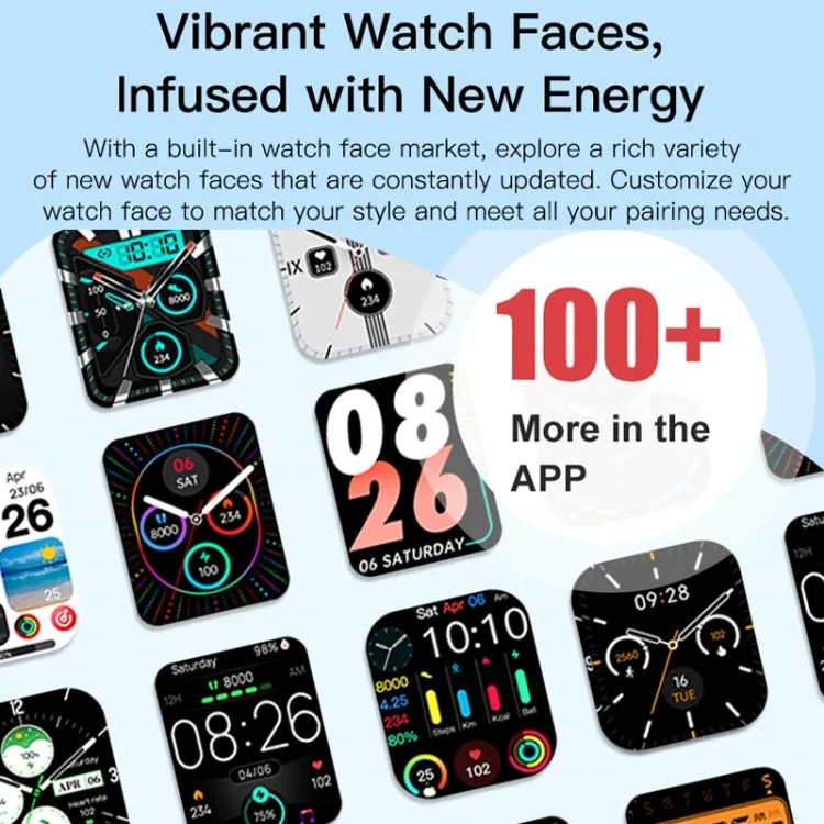 Sports Smart Watch 2.06 Inch Ultra HD AMOLED Screen Bluetooth Talking Watch(White)