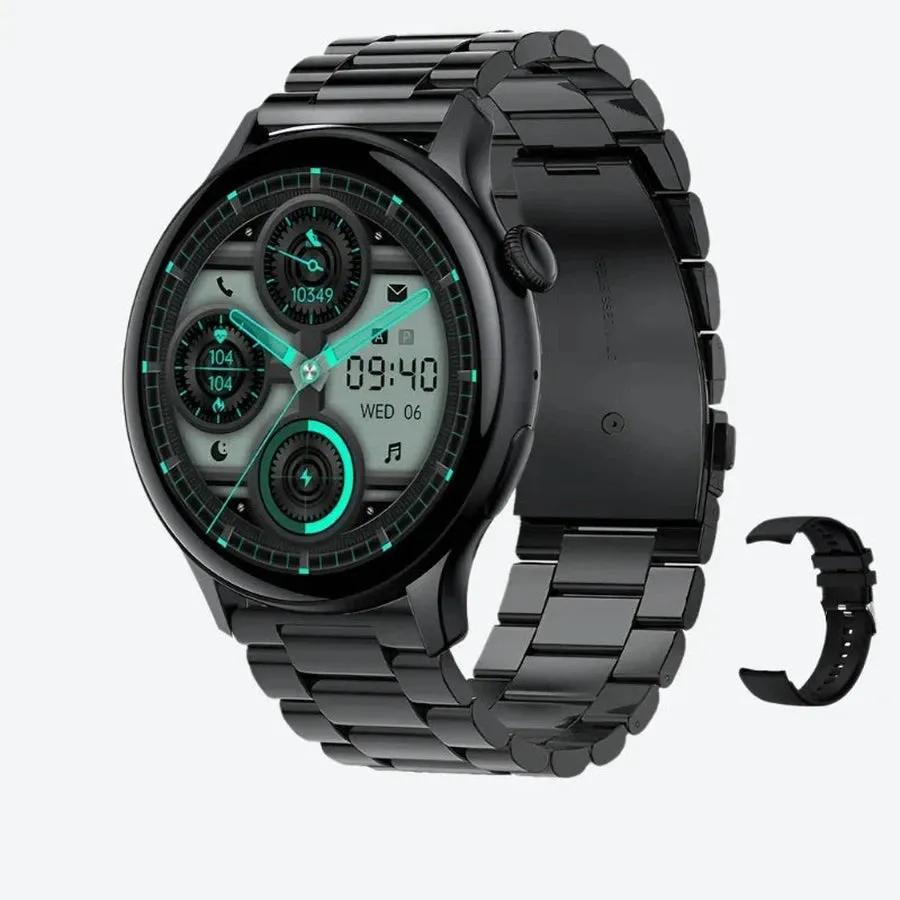 Steel Band Health Tracking Smartwatches
