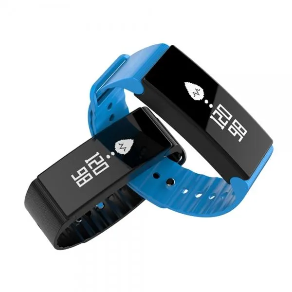 T2 Blood Pressure Heart Rate Monitor Bluetooth Smart Wristband For Phones Black