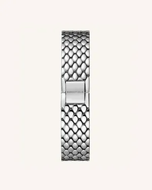 The Oval Silver Steel Strap