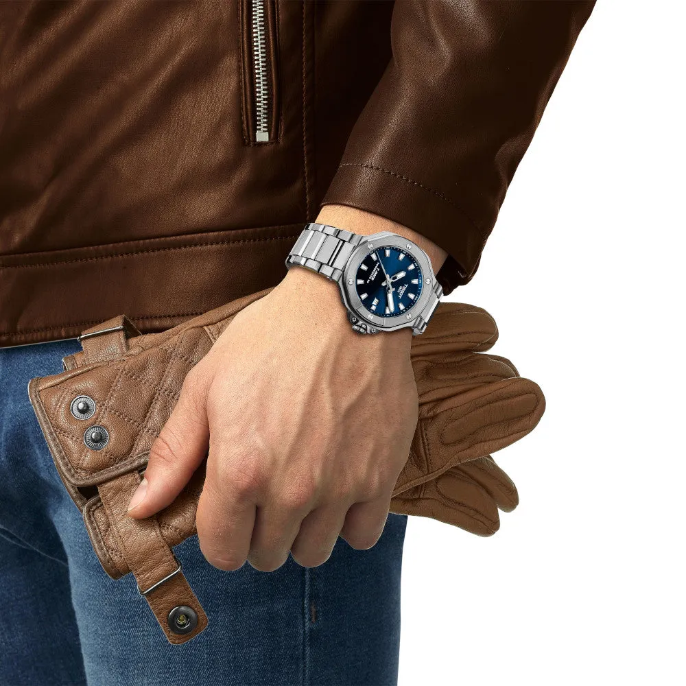 Tissot T-Race Powermatic 80 Mens Stainless Steel Blue Dial Watch