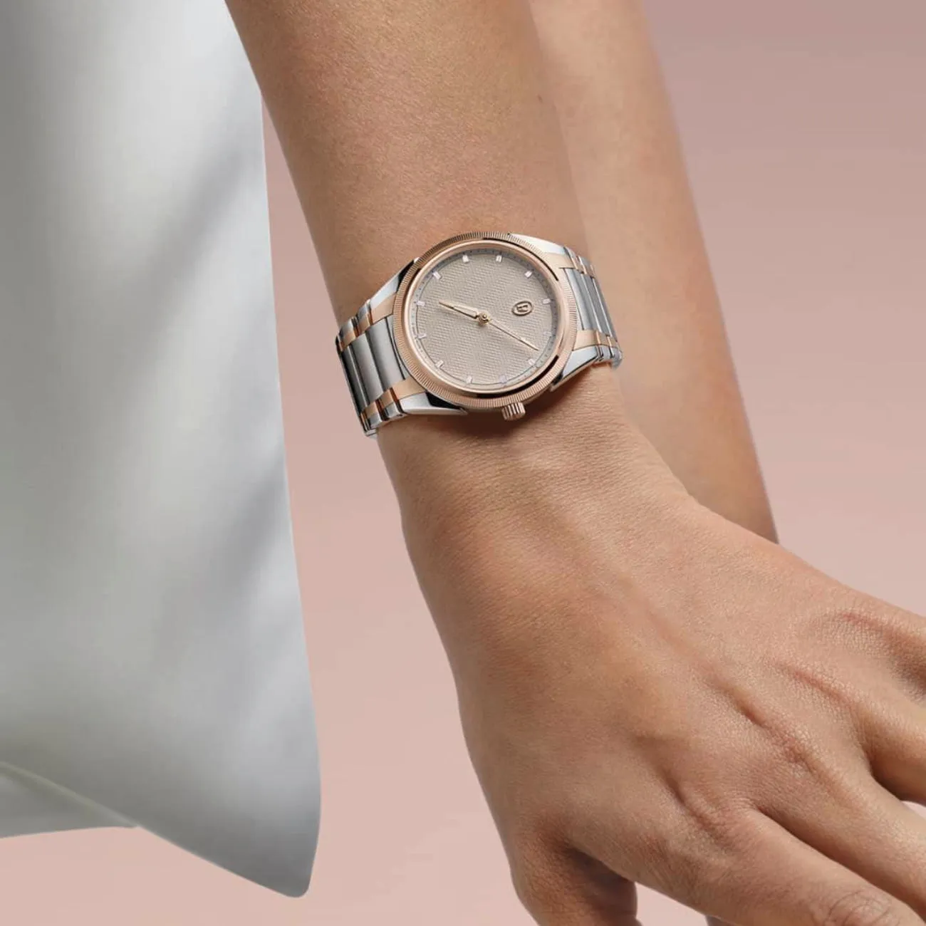 TONDA PF AUTOMATIC STEEL CITRINE ROSE GOLD SAND GREY