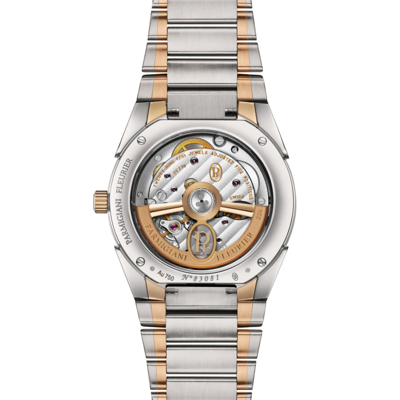 TONDA PF AUTOMATIC STEEL CITRINE ROSE GOLD SAND GREY